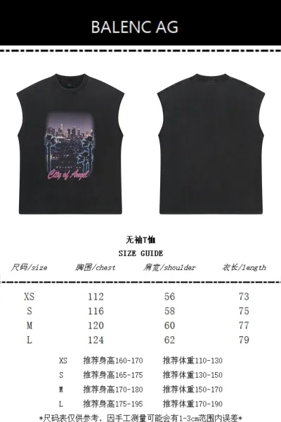 Balenciaga City of Angel Print Distressed Black T-Shirt - 2