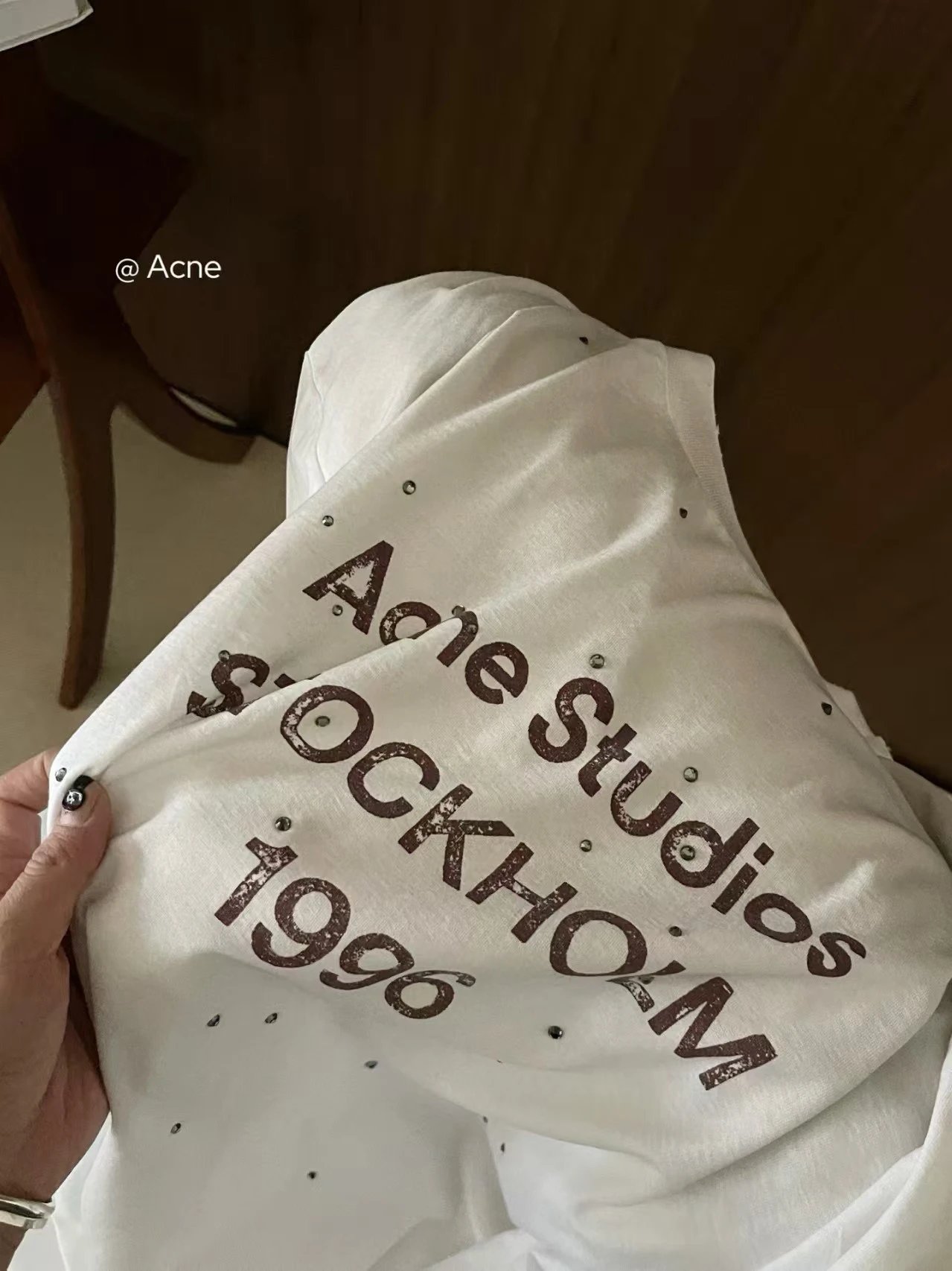 Acne Studios Stockholm 1996 Black Distressed Graphic Hoodie - 4