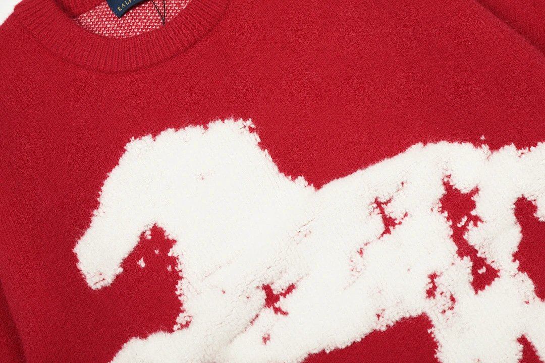 Polo Ralph Lauren Horse Motif Red Knit Sweater - 10