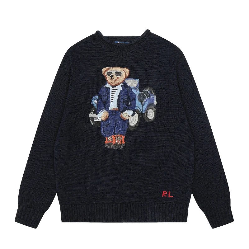 Polo Ralph Lauren Golf Bear Knit Sweater Navy - 15