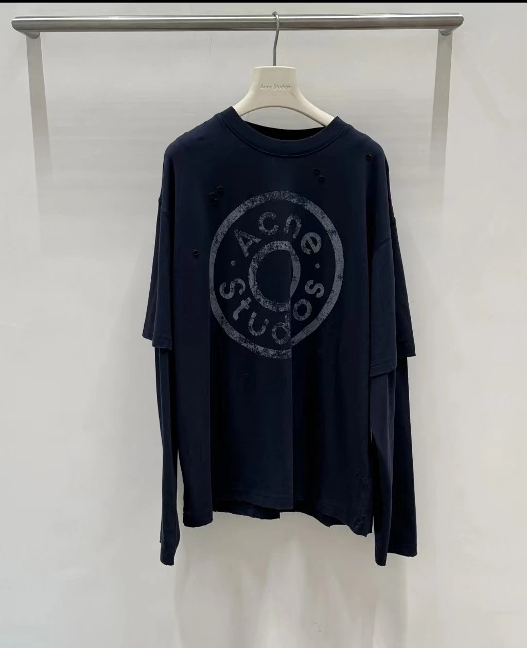 GRA Graphic Print Oversized T-Shirt Navy - 5