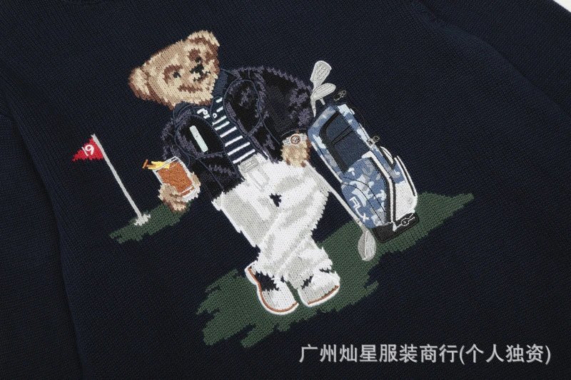 Polo Ralph Lauren Golf Bear Knit Sweater Navy - 21