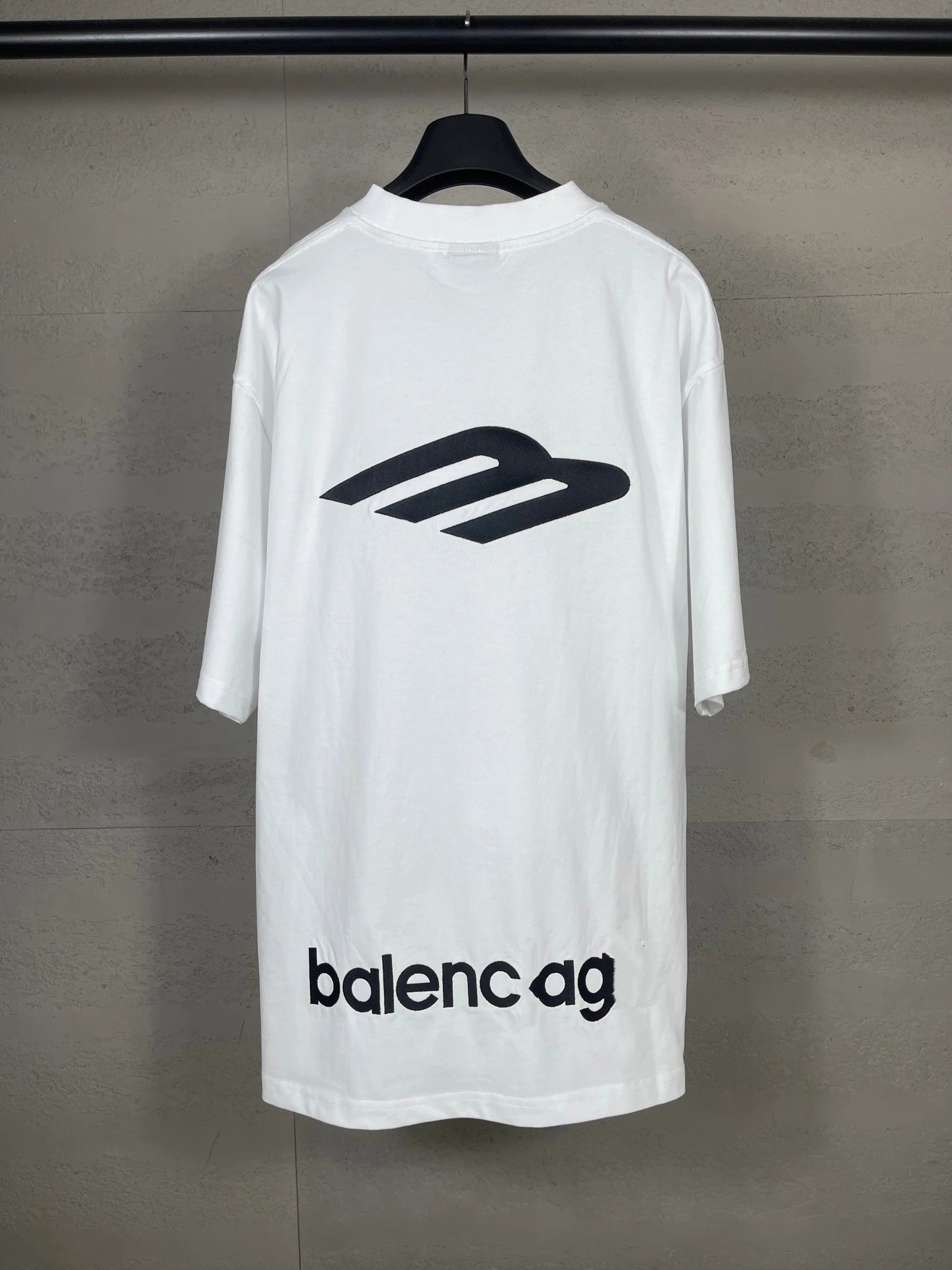Balenciaga AG Logo Print Oversized T-Shirt Black - 10