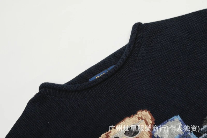 Polo Ralph Lauren Golf Bear Knit Sweater Navy - 18