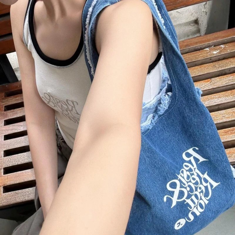 Rest & Recreation Shoulder Bags Denim Logo Bag image 2