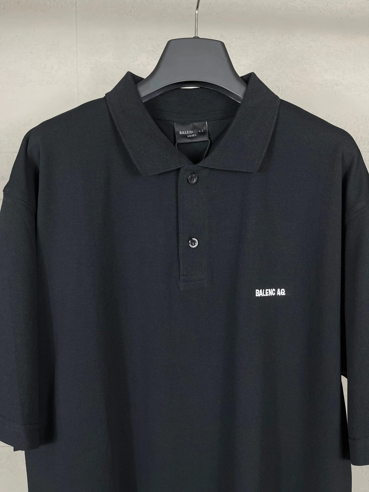 Balenciaga Logo-Embroidered Black Polo - 6