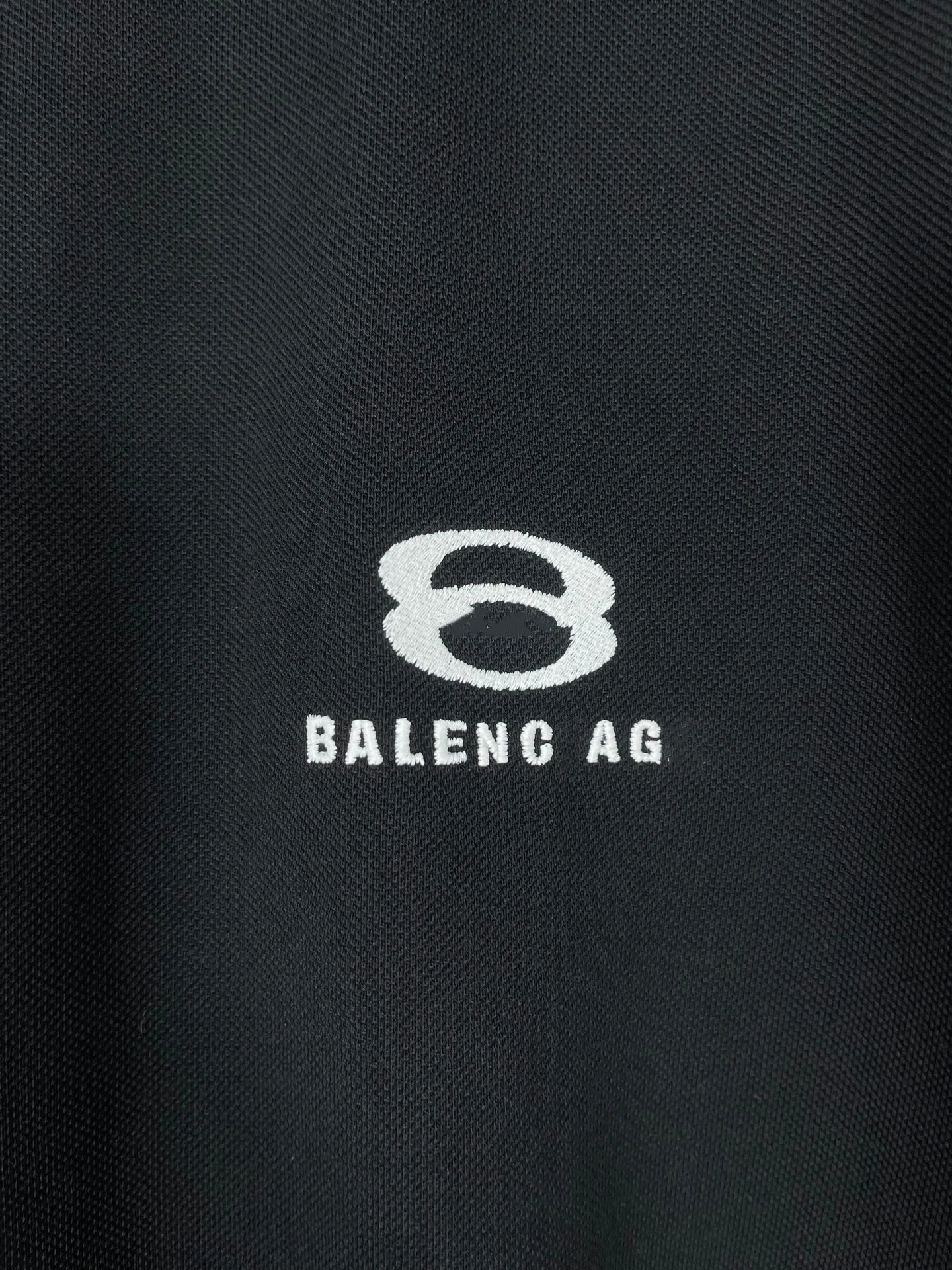 Balenciaga Logo Polo Black Polo - 7