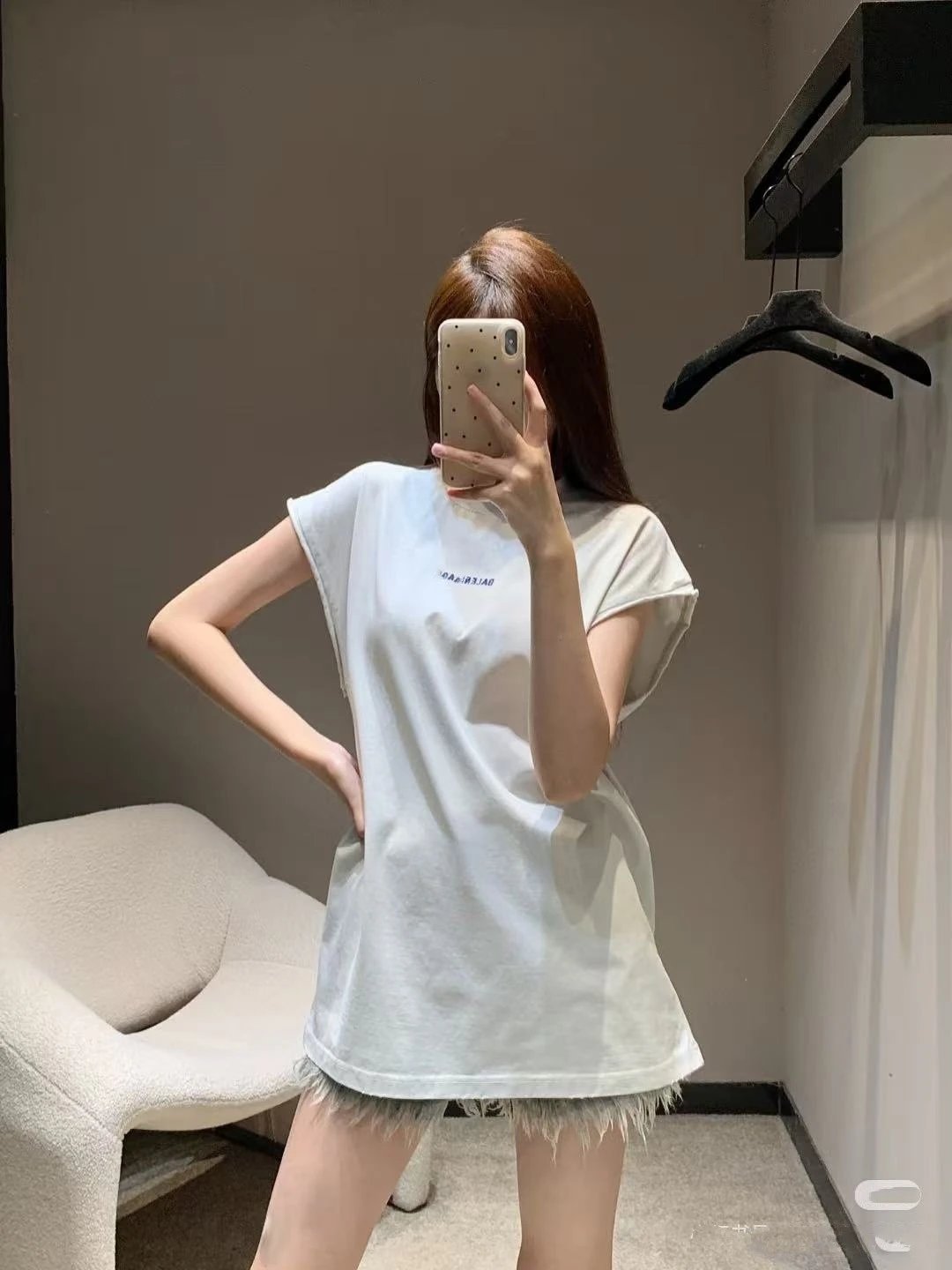 Balenciaga AG Logo Print Black Sleeveless T-Shirt - 5