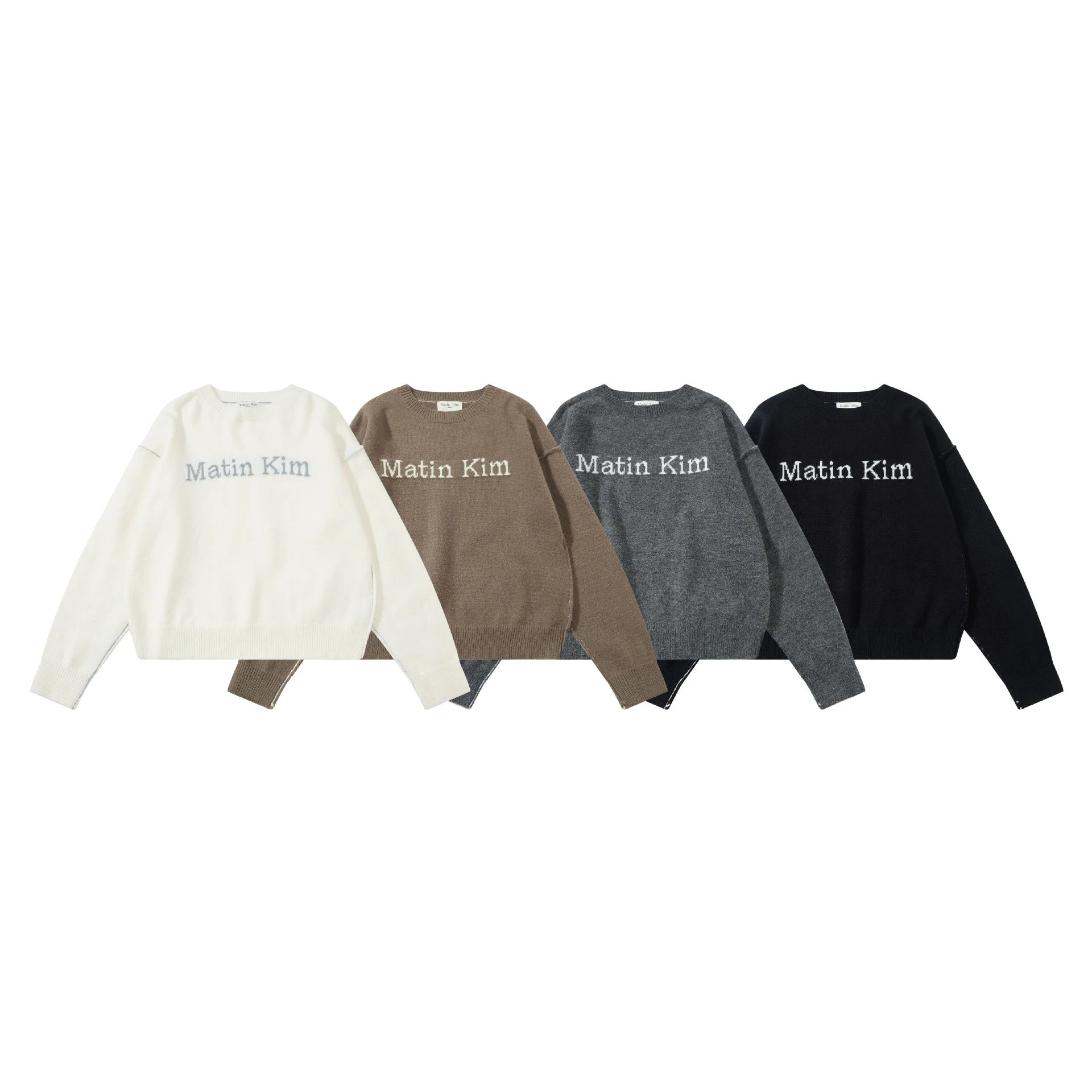 Matin Kim Embroidered Cropped Sweater Off-White - 2