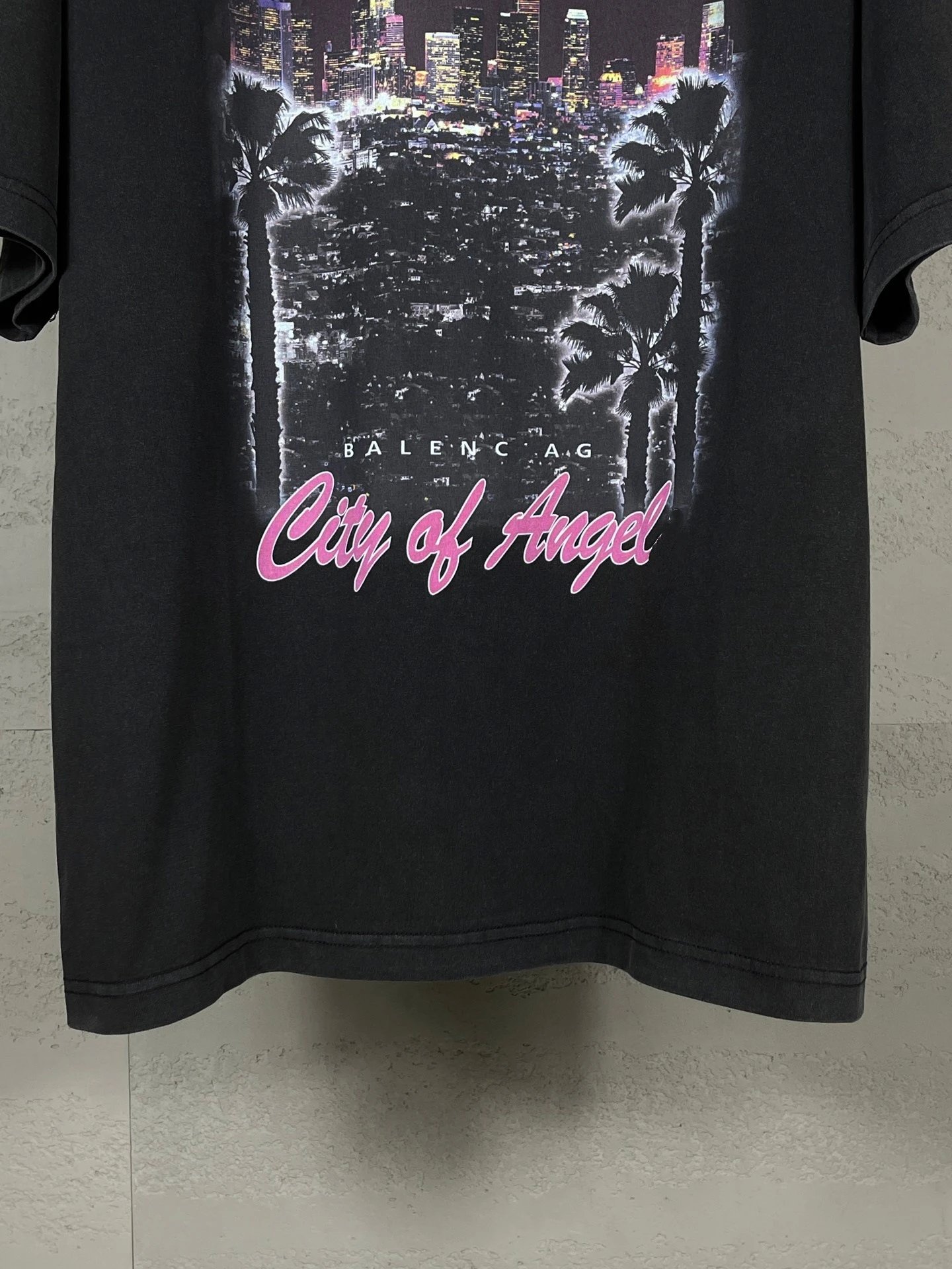 Balenciaga City of Angel Print Oversized T-Shirt White - 9