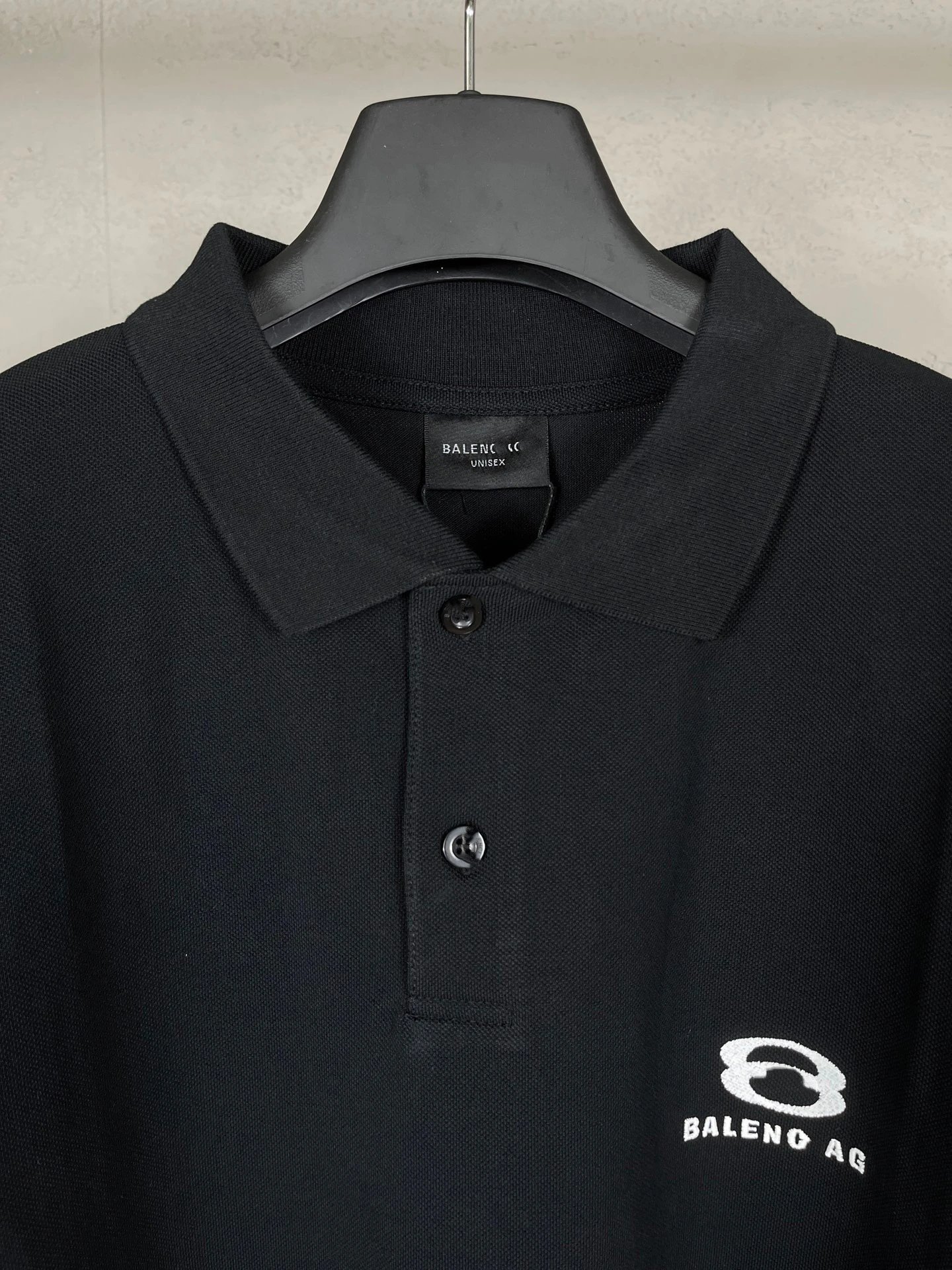 Balenciaga Logo Polo Black Polo - 9
