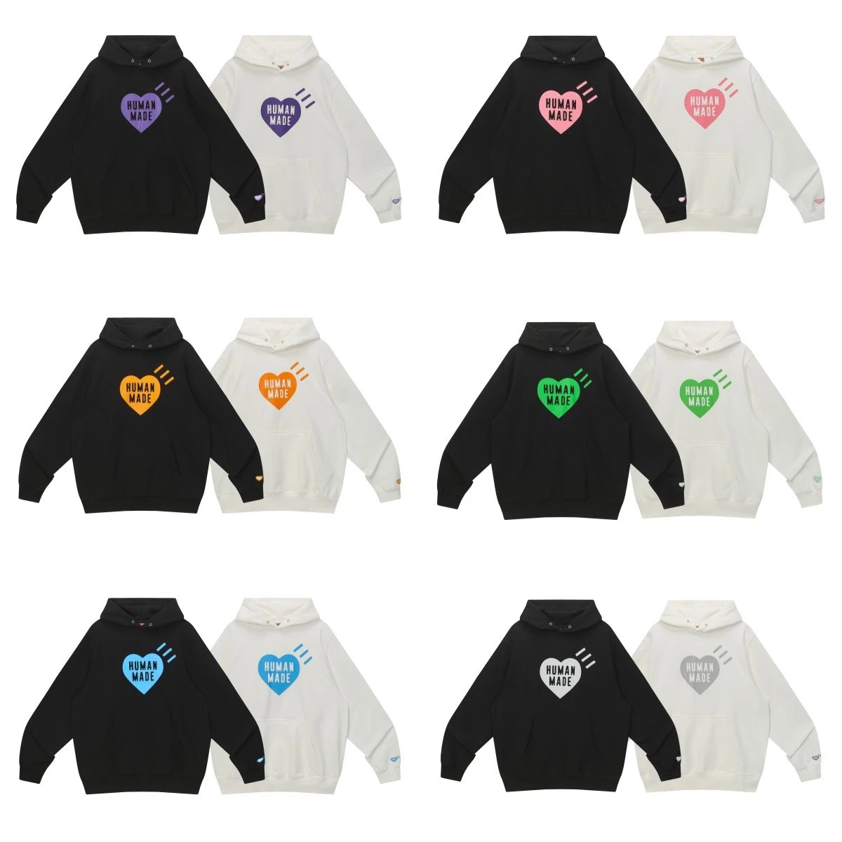 Human Made Heart Logo Hoodie Off-White - 4
