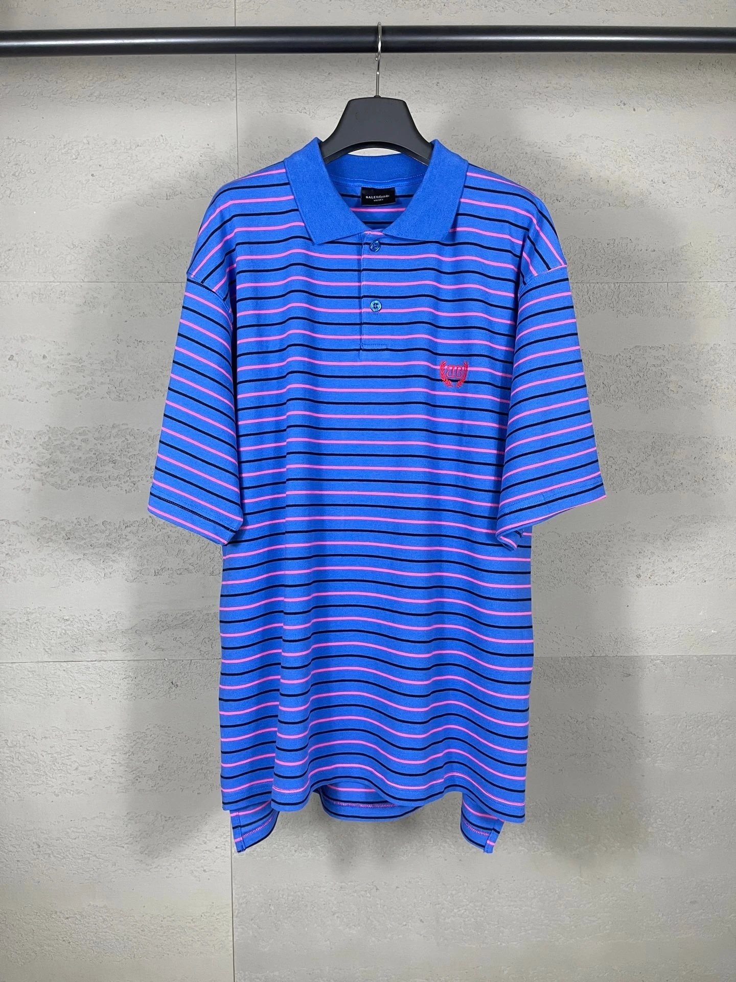 GRA Striped Polo Blue Purple Multicolor Polo - 7