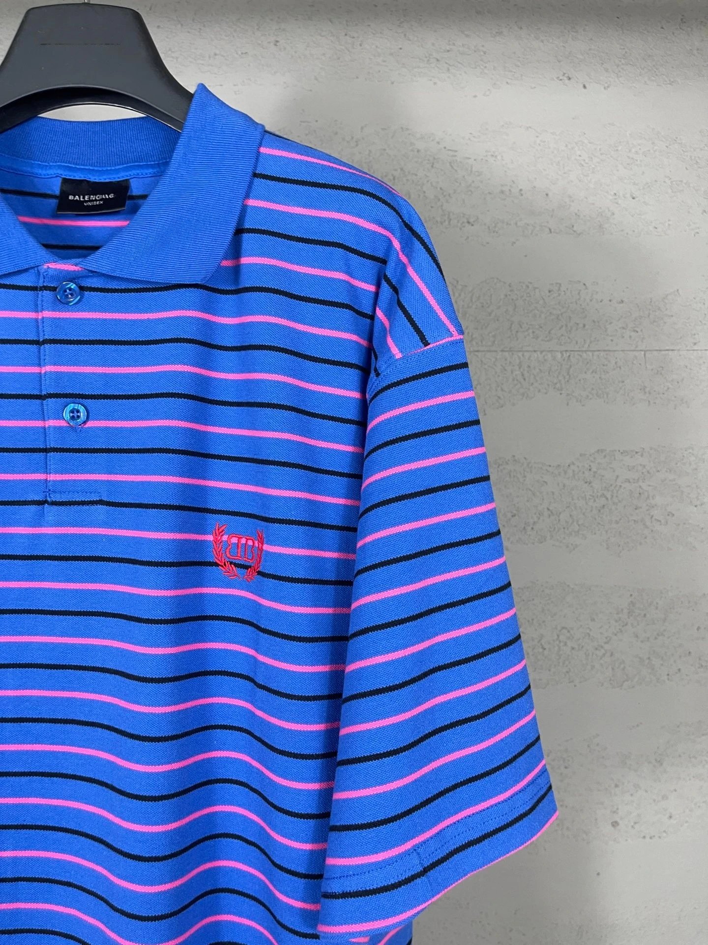 GRA Striped Polo Blue Purple Multicolor Polo - 12