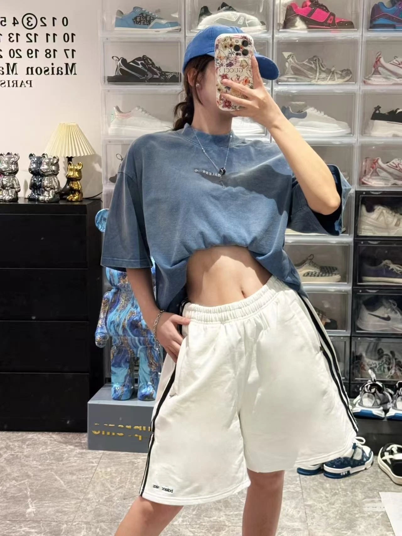 Balenciaga Track Shorts White - 4