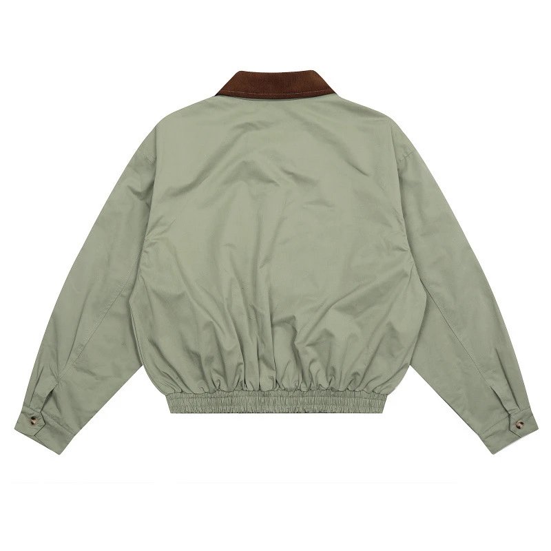 Polo Ralph Lauren Cord Collar Windbreaker Olive Green Jacket - 4