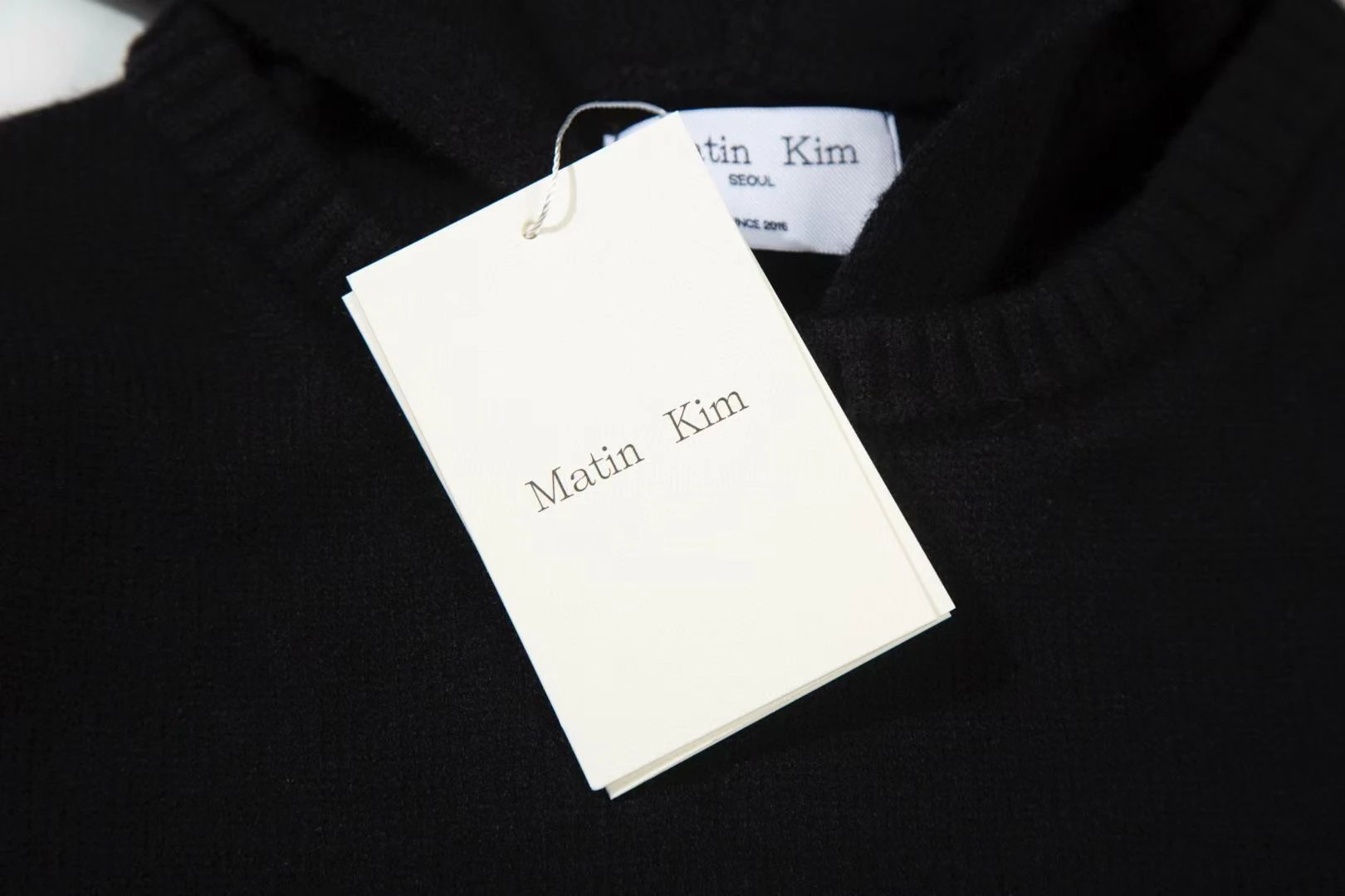 Matin Kim Logo Knit Hoodie Gray - 14