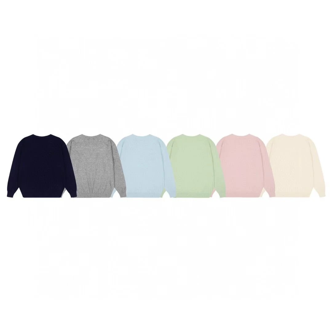 Grove V-Neck Knit Sweater Light Blue - 5