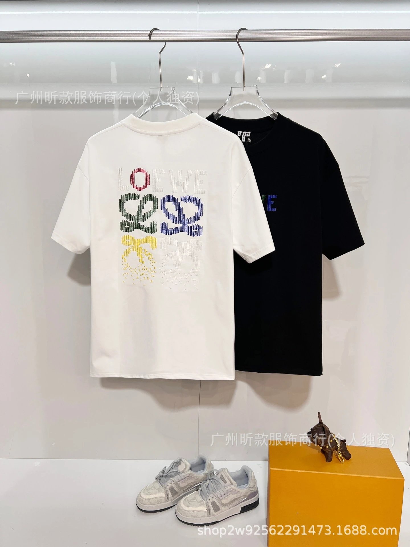 Loewe Puzzle Logo Embroidered White T-Shirt - 10