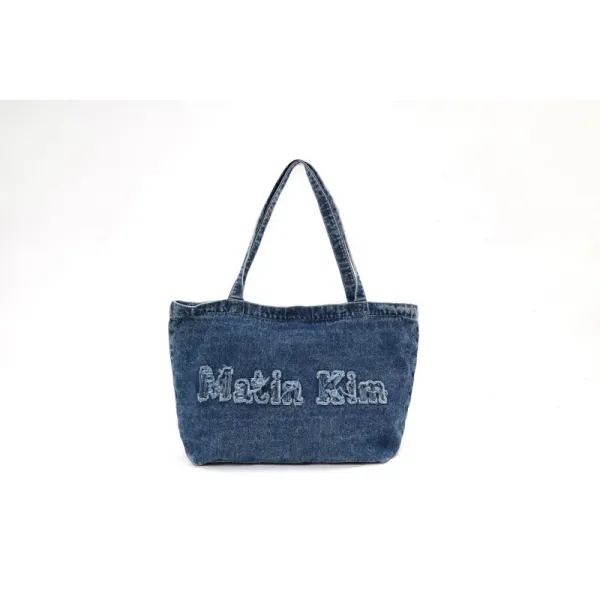 Matin Kim Denim Tote Bag Blue - 1