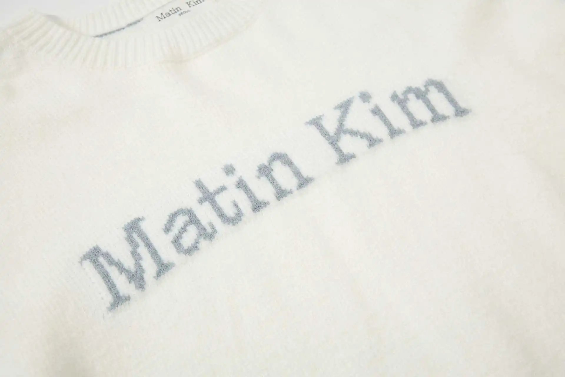 Matin Kim Embroidered Cropped Sweater Off-White - 23