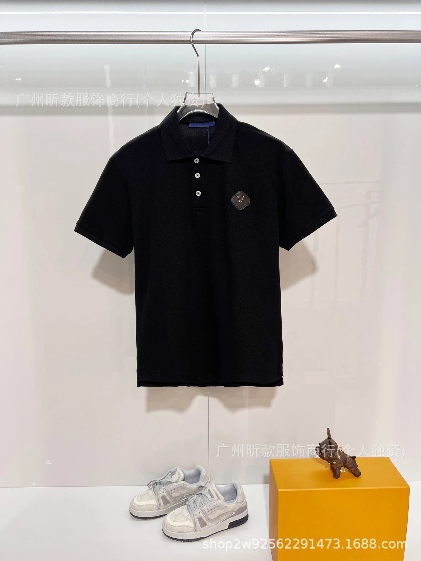 Prada Logo Patch Polo White with Red-Black Trim Polo - 18