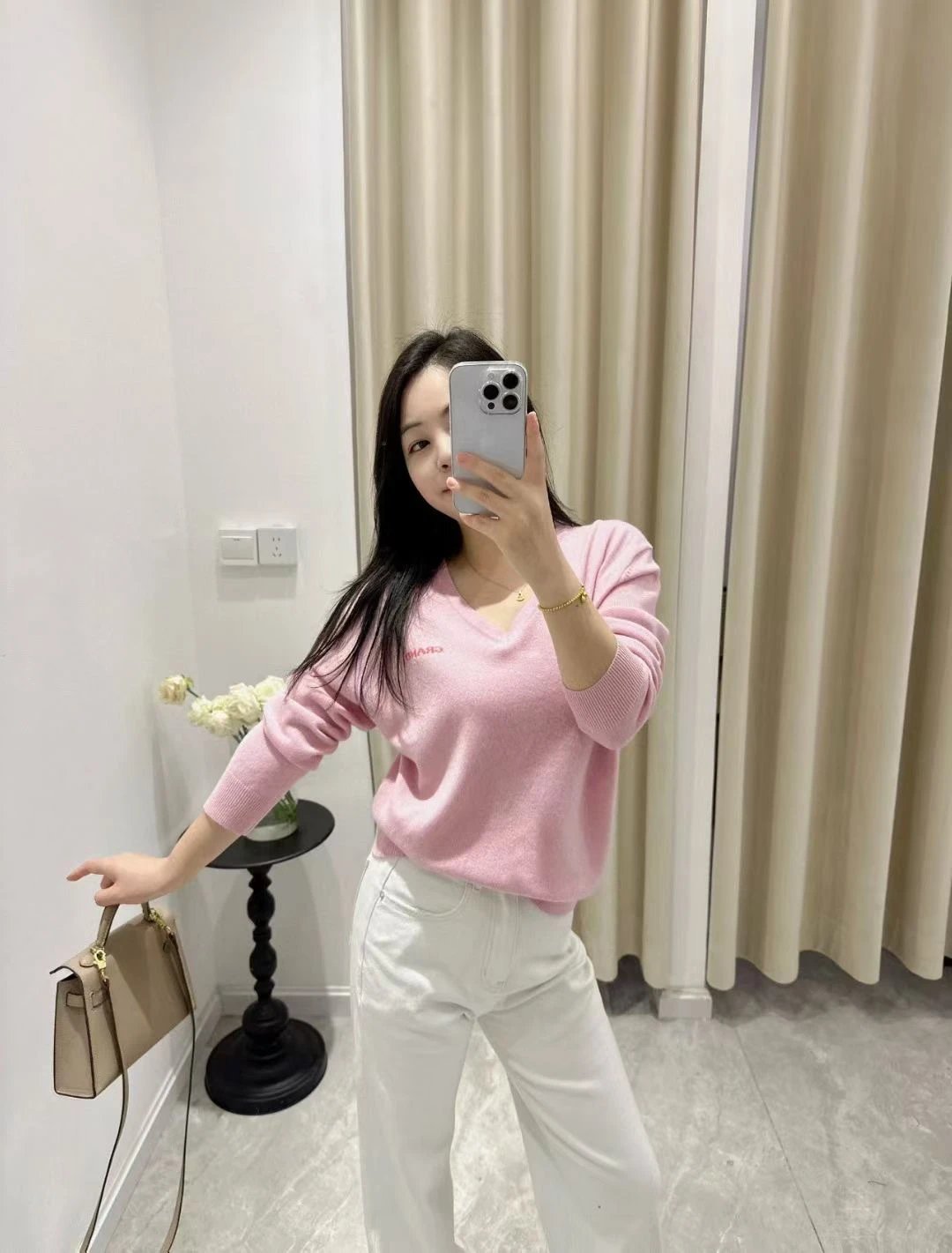 Grove V-Neck Knit Sweater Light Blue - 27