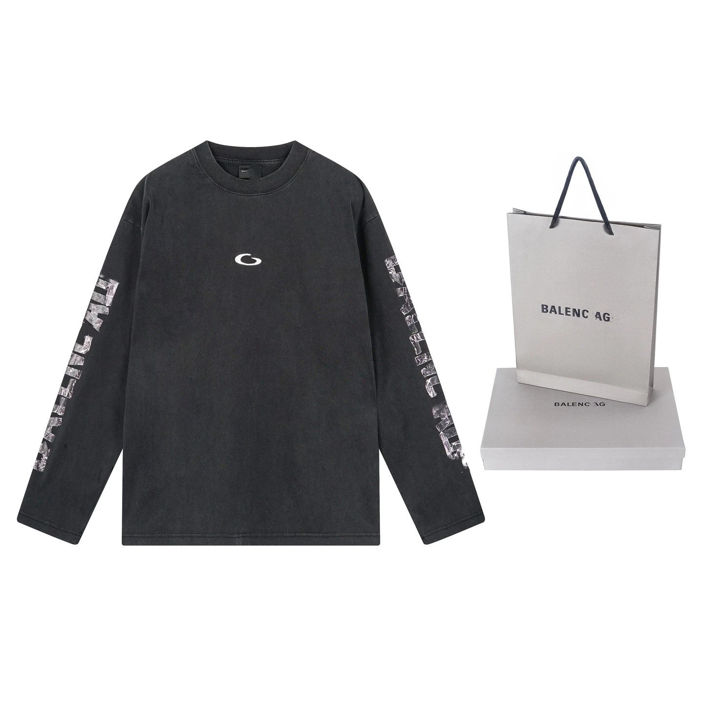 GRA Long Sleeve T-Shirt Black Washed - 6