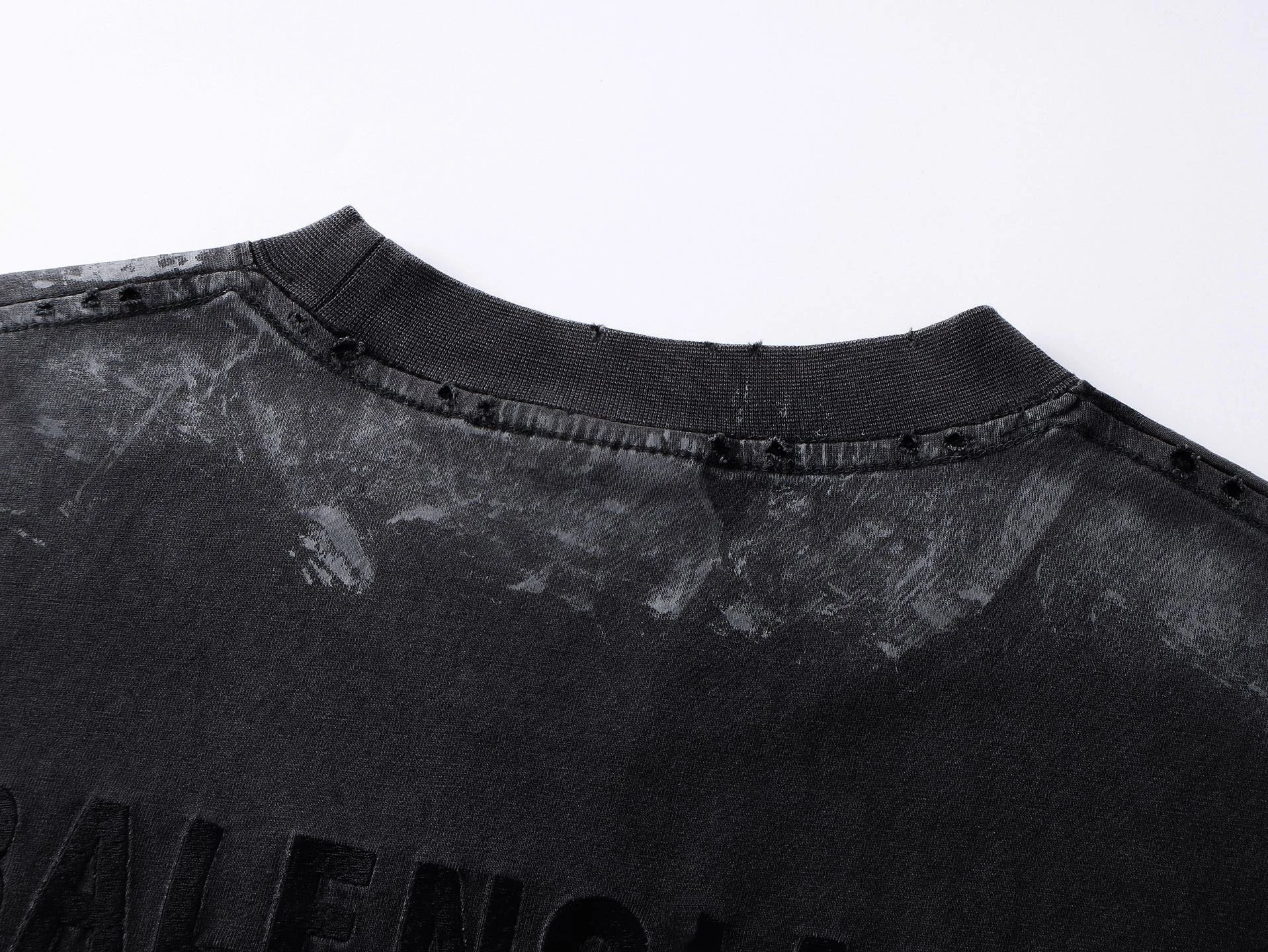 Balenciaga Acid Wash Black T-Shirt - 11