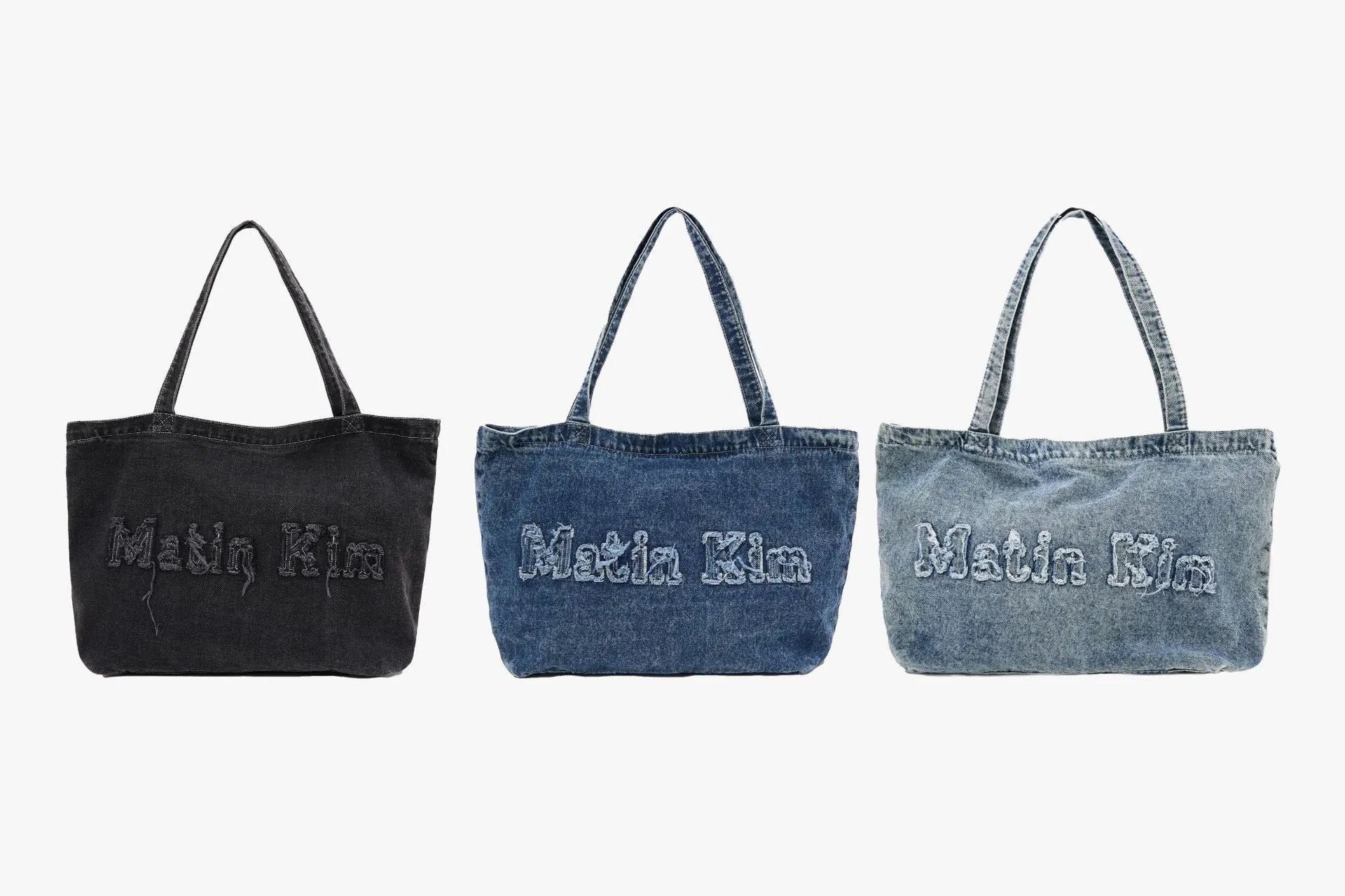 Matin Kim Denim Tote Bag Black - 21
