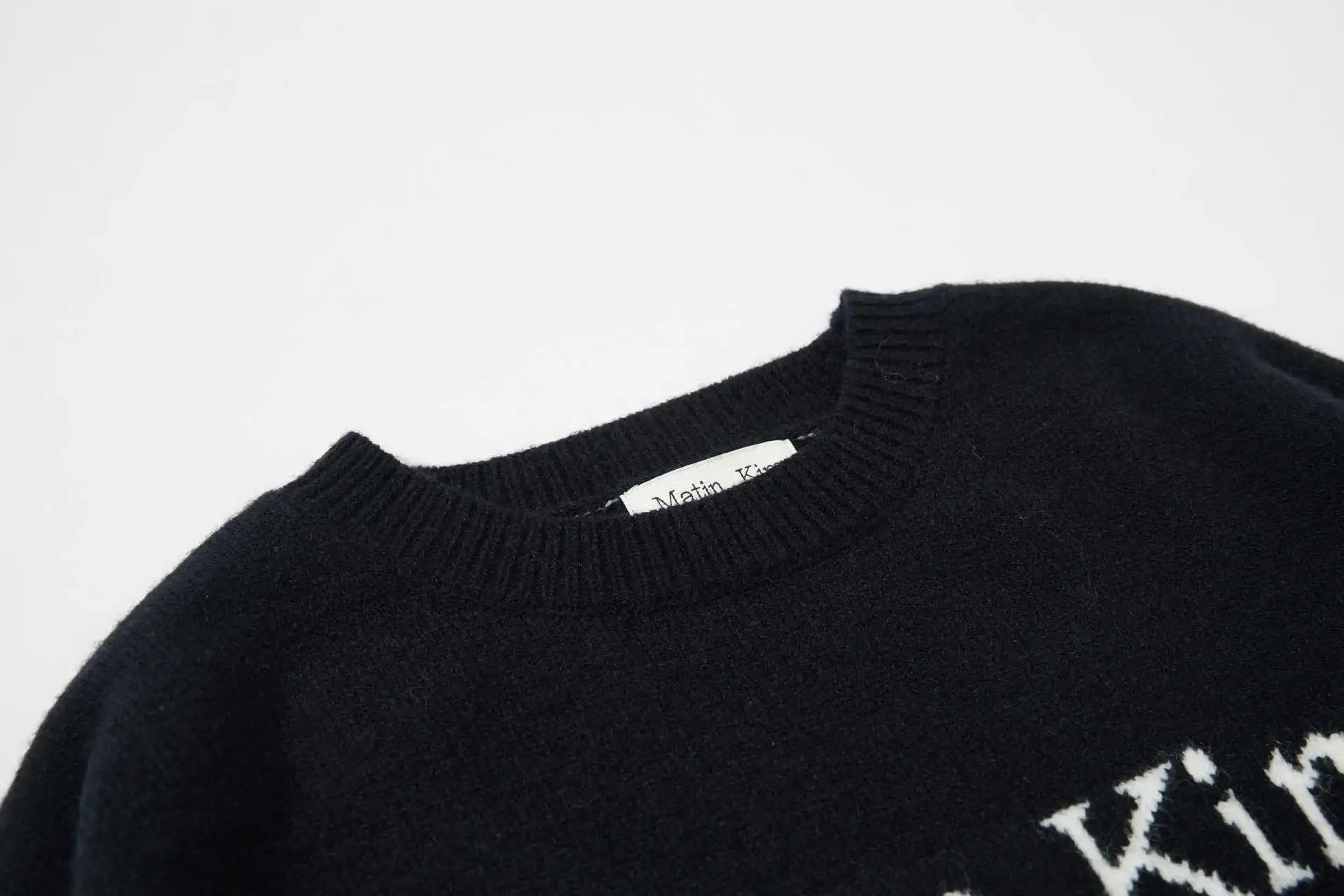Matin Kim Embroidered Cropped Sweater Off-White - 32