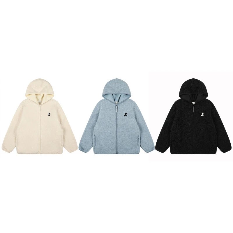 GRA Fleece Hoodie Beige Outerwear - 4