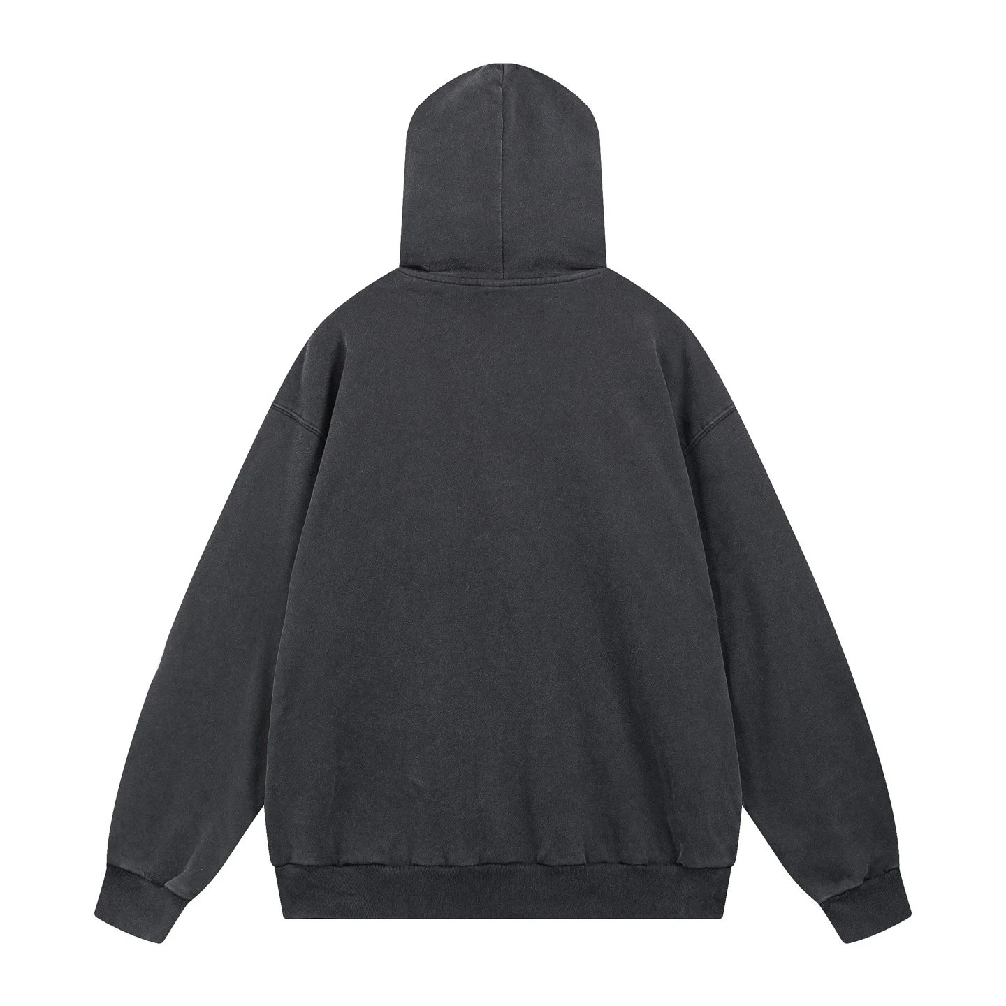 Balenciaga Distressed Logo Hoodie Black - 6