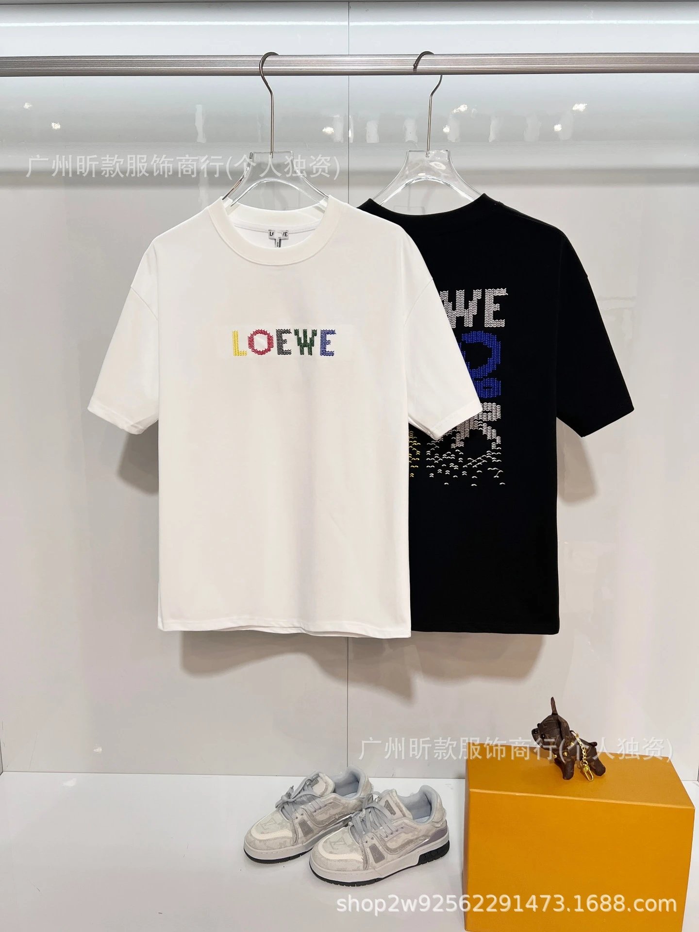 Loewe Puzzle Logo Embroidered White T-Shirt - 9