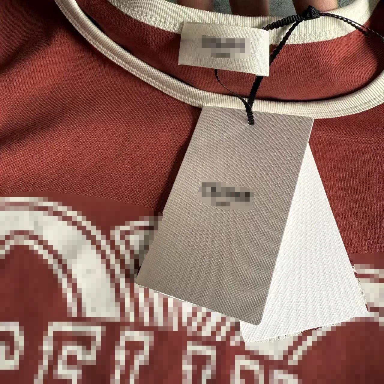 Celine Vintage Logo Ringer T-Shirt Burgundy - 15