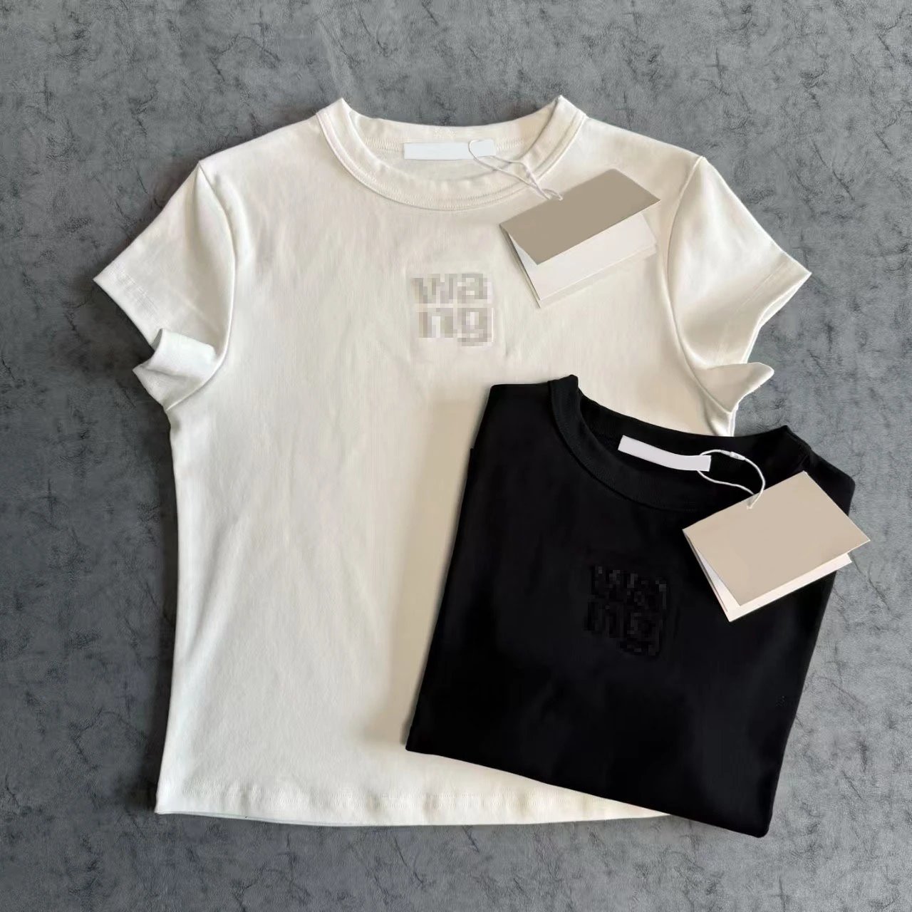 Alexander Wang Pixelated Logo White T-Shirt - 3