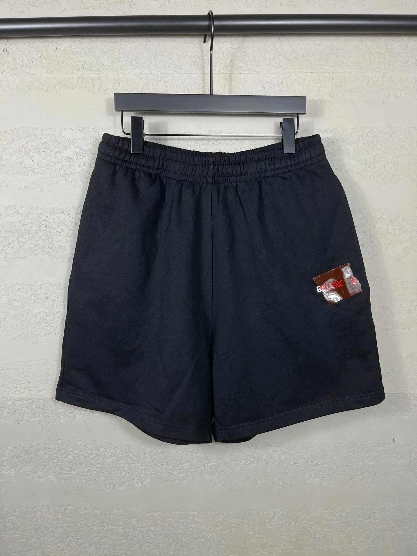 Balenciaga Logo Patch Shorts Black - 7
