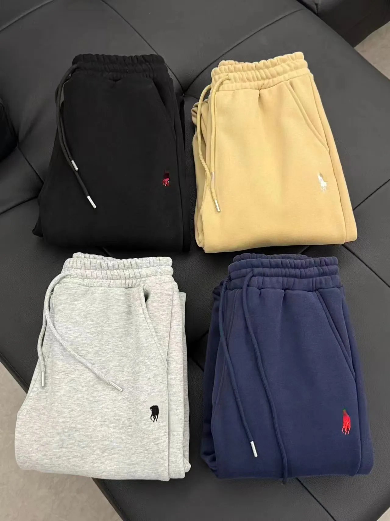 MMY Embroidered Character Sweatpants Navy - 5