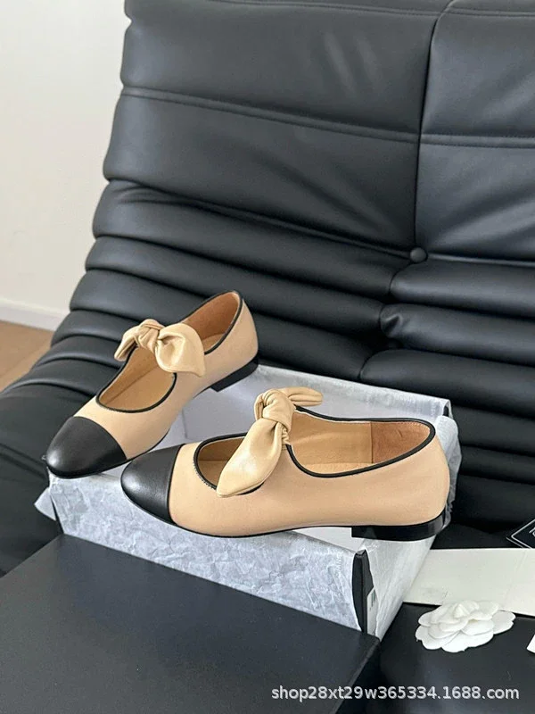 Unbranded Casual Shoes Bow Contrast-Toe Mary Jane and Mule product detail image 13