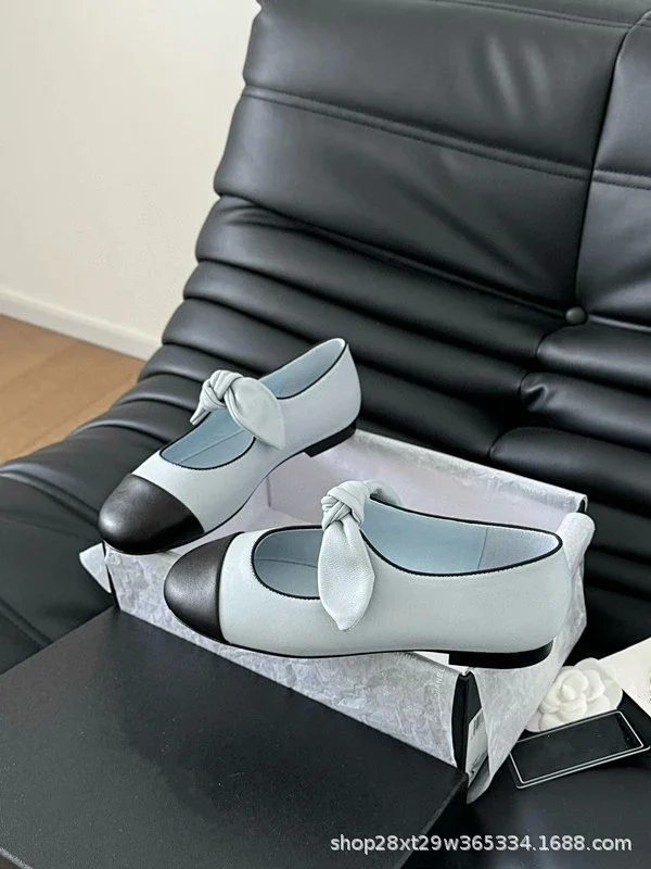 Unbranded Casual Shoes Bow Contrast-Toe Mary Jane and Mule product detail image 6
