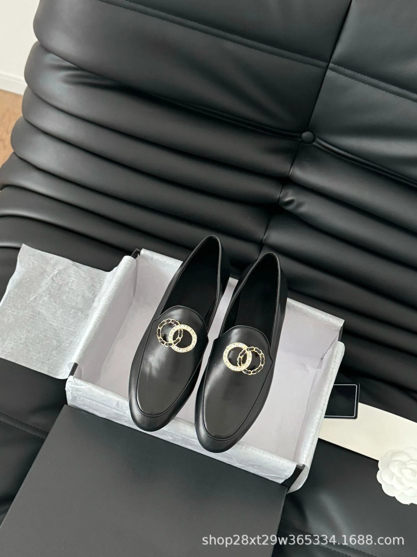 Versace Medusa Chain Loafers Black Velvet Loafers - 11