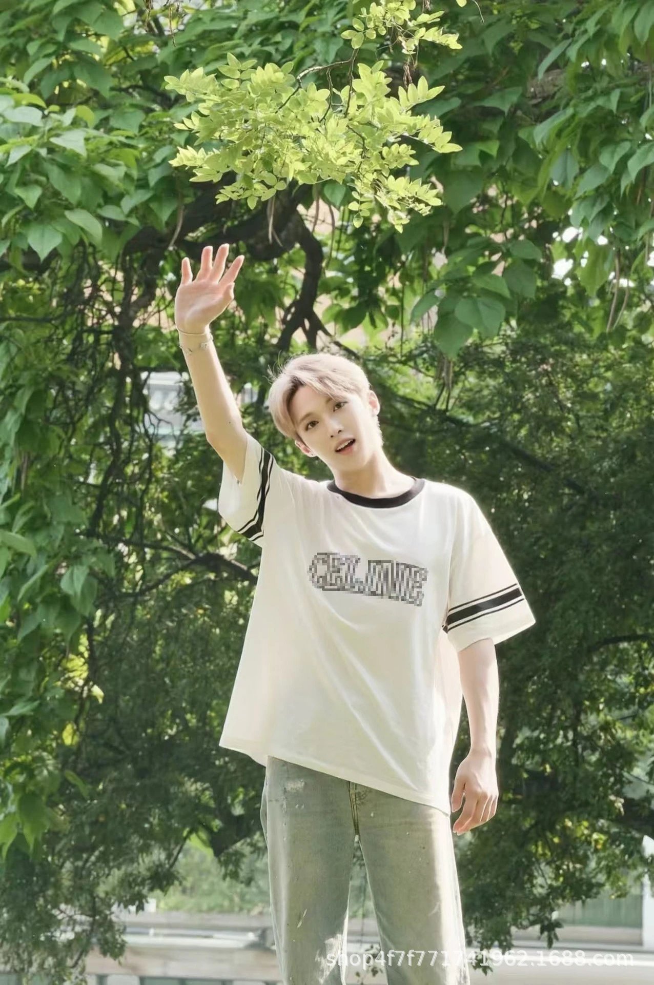 Celine Pixel Logo Ringer T-Shirt White - 7