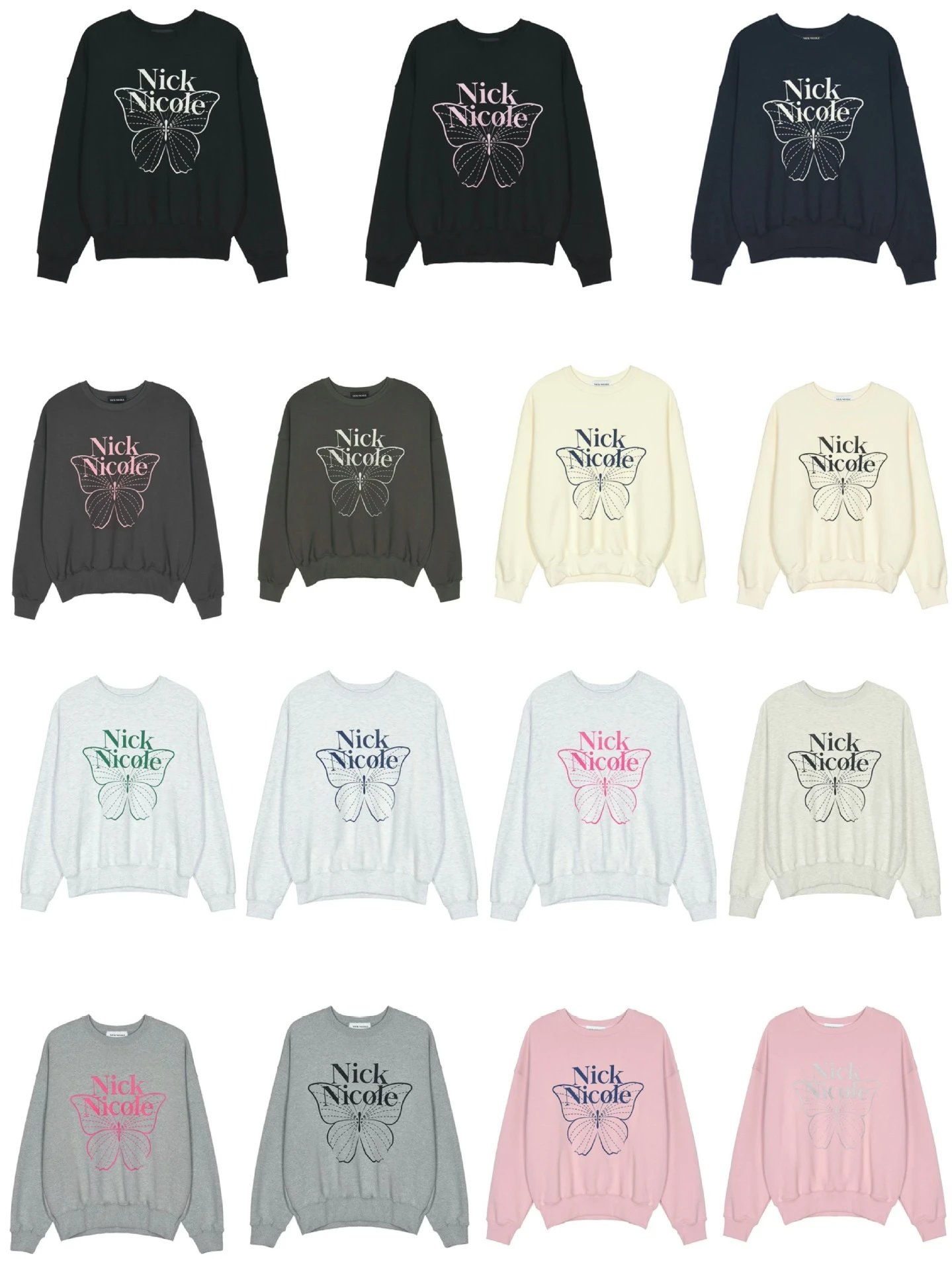 Nick Nicole Butterfly Graphic Sweatshirt Black - 2