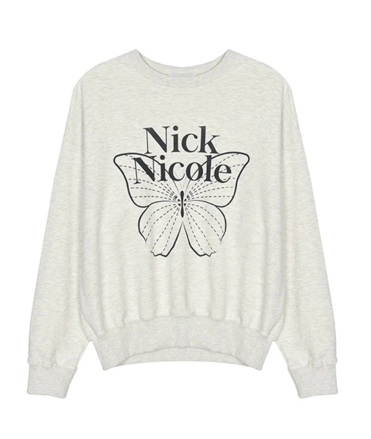 Nick Nicole Butterfly Graphic Sweatshirt Black - 17