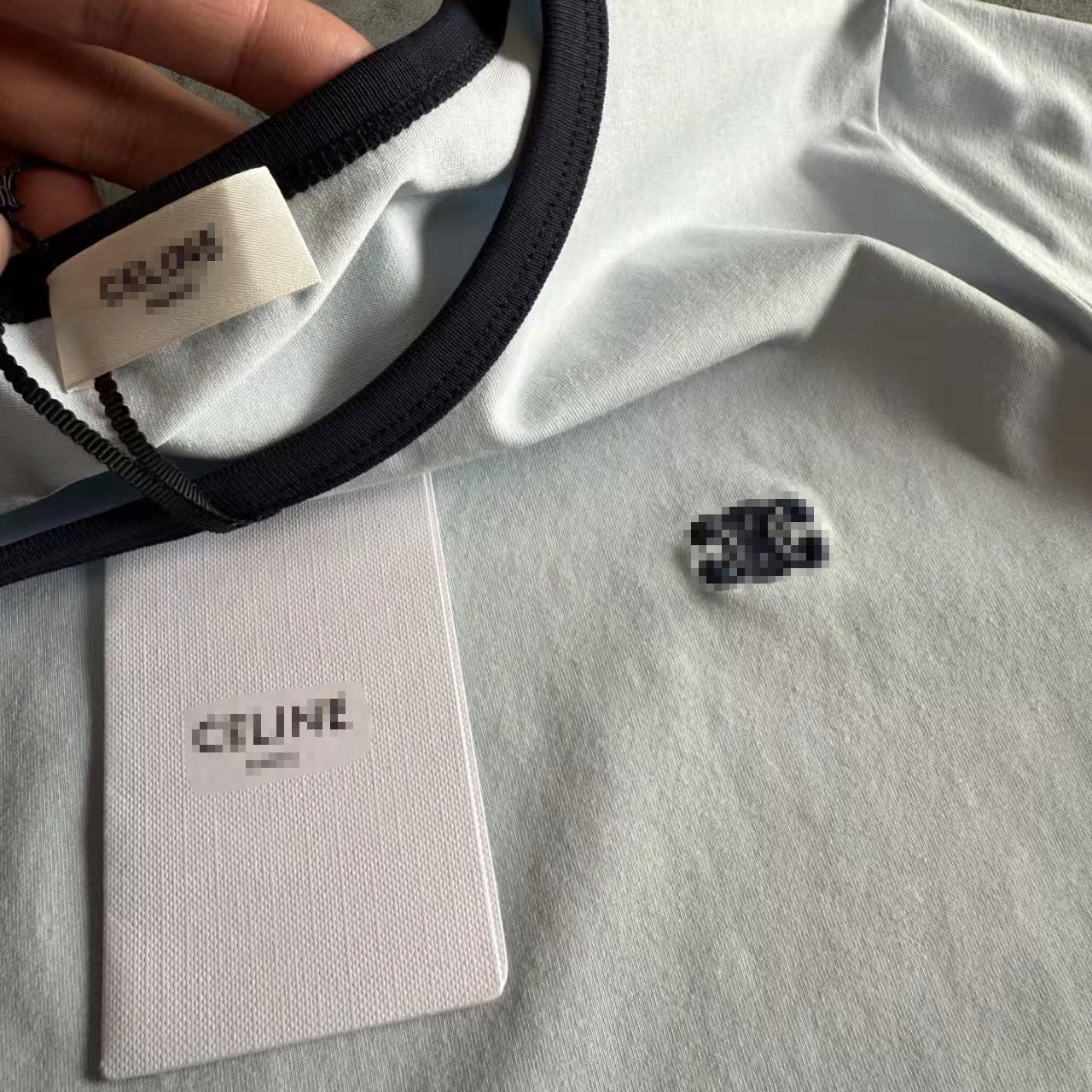 CILHI Ringer T-Shirt White with Navy Trim - 14