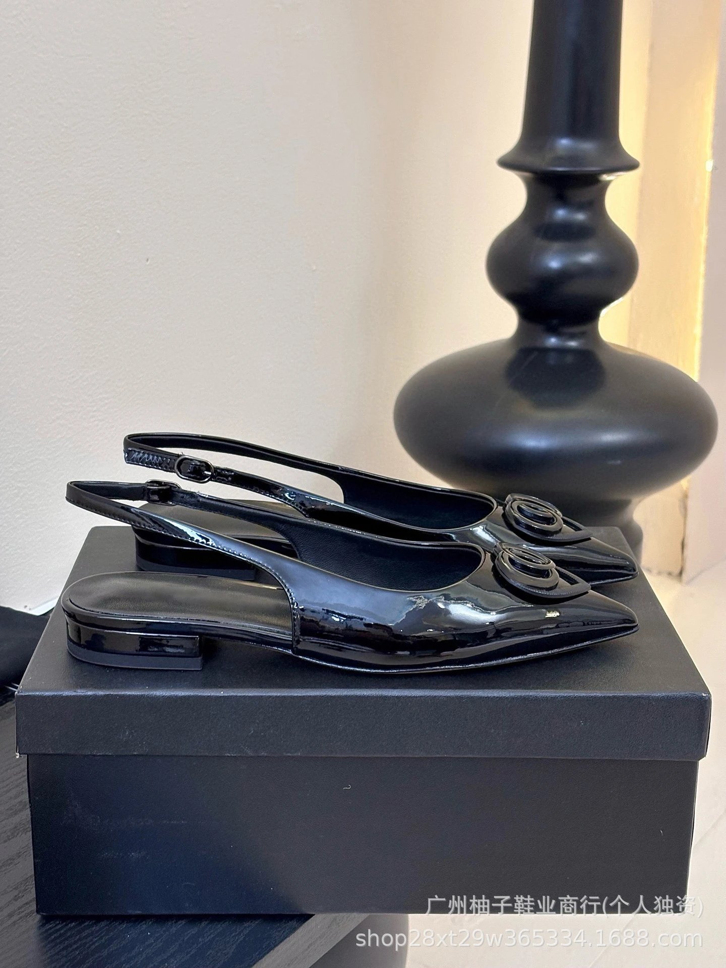 Gucci Horsebit Loafer-Style Slingbacks Black Patent Leather Heels - 5