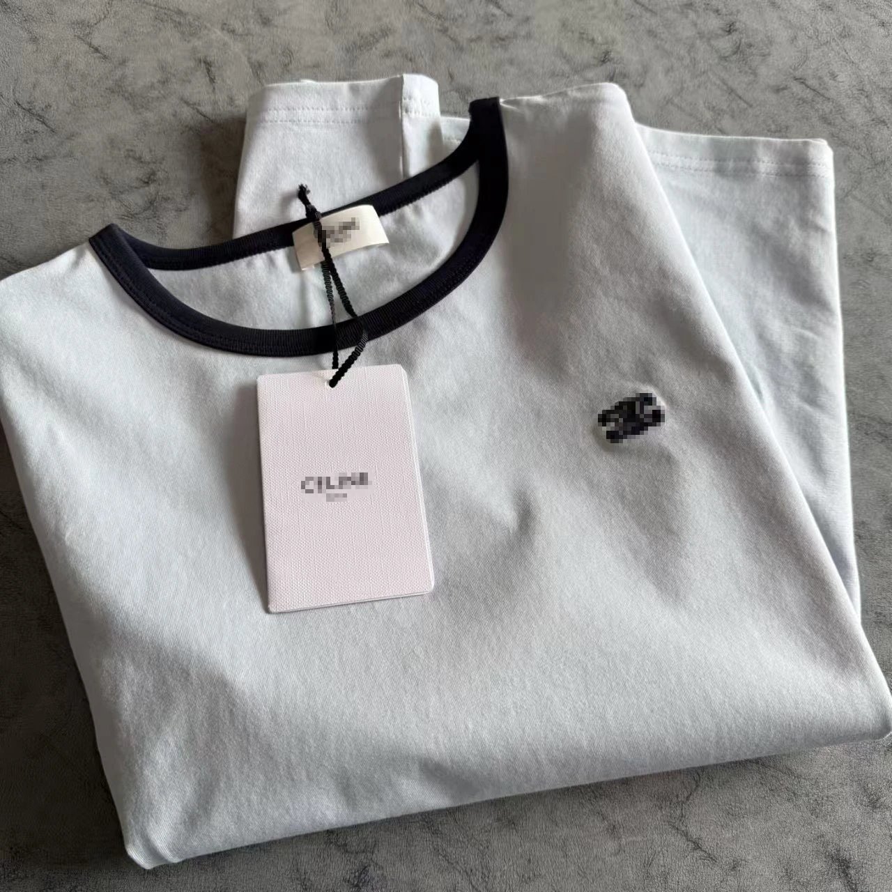 CILHI Ringer T-Shirt White with Navy Trim - 12