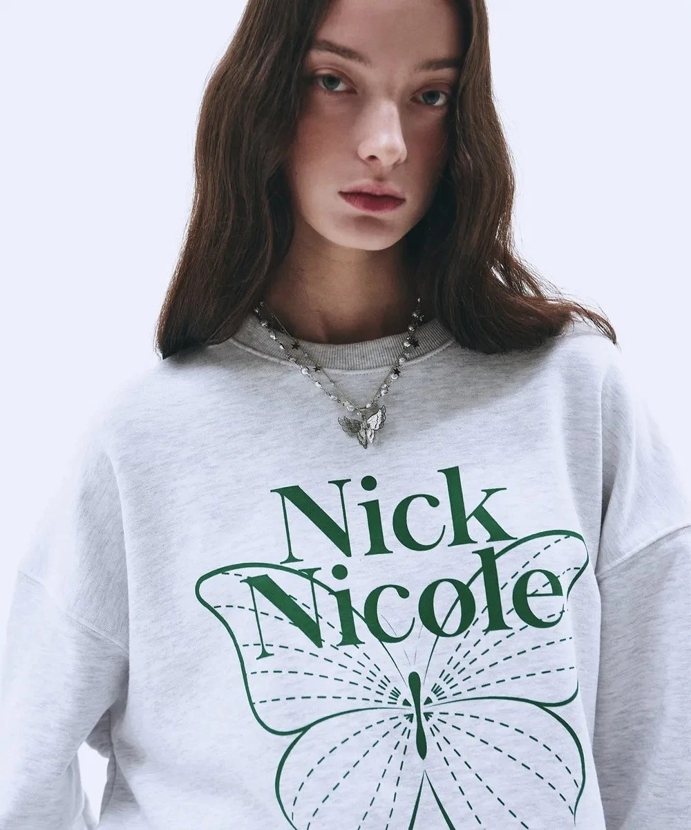 Nick Nicole Butterfly Graphic Sweatshirt Black - 39