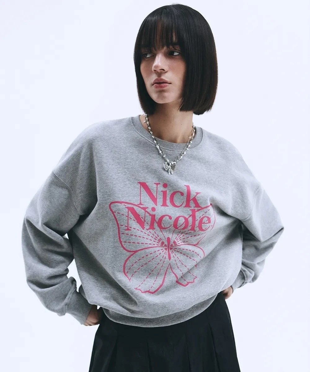 Nick Nicole Butterfly Graphic Sweatshirt Black - 46
