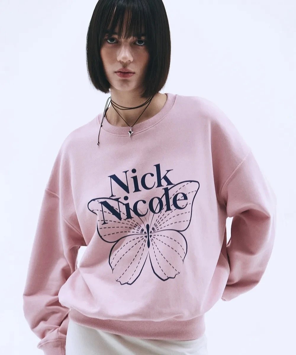 Nick Nicole Butterfly Graphic Sweatshirt Black - 51
